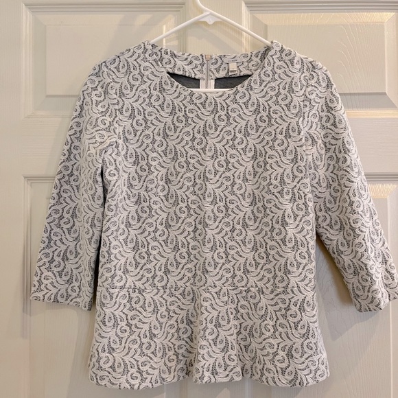 J. CREW lace peplum top - Picture 5 of 9